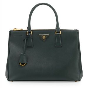 Prada Saffiano Emerald Handbag